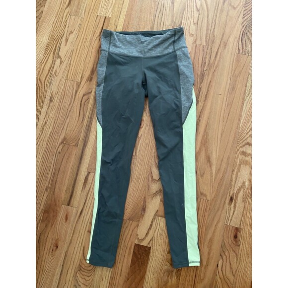 Athleta Colorblock Revelation Tight Pants Jasper Green/Luminous Green S - Picture 1 of 6